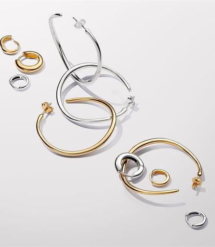 Pandora Essence Round Huggie Hoop Earrings