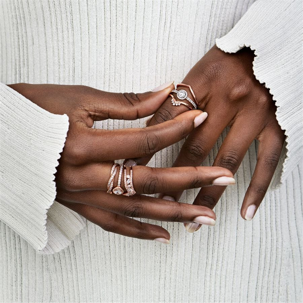 Pandora Timeless Polished Wishbone Ring Size 7.5