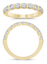 14K Yellow Gold 1 CTW Diamond Bar Set Half Eternity Band