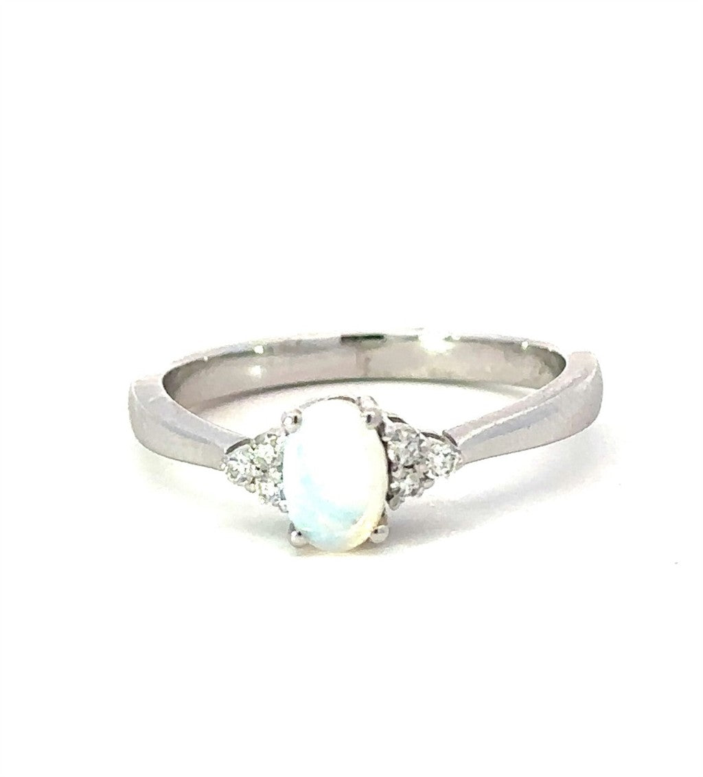 Opal and Diamond Ring