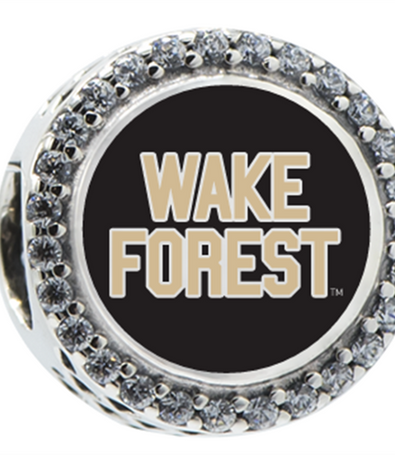 Pandora Wake Forest Logo Button Charm