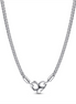Pandora Moments Studded Heart Chain Necklace 45 cm