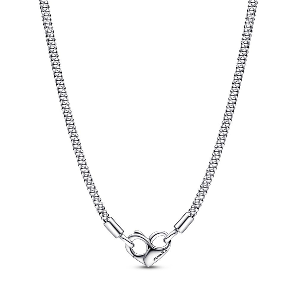 Pandora Moments Studded Heart Chain Necklace 45 cm