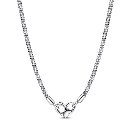 Pandora Moments Studded Heart Chain Necklace 45 cm
