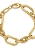 Ladies 14K Yellow Gold Polished and Satin Fancy Link Bracelet