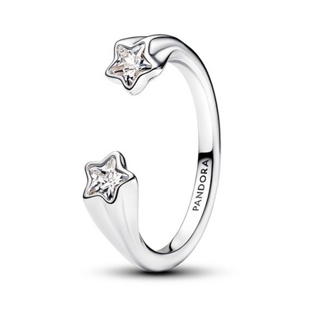 Pandora Moments Shooting Stars Open Ring Size 6