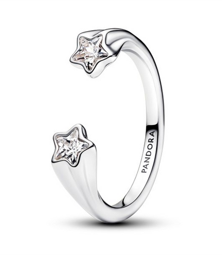 Pandora Moments Shooting Stars Open Ring Size 6