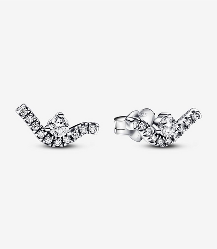 Pandora Moments Sparkling Wave Stud Earrings