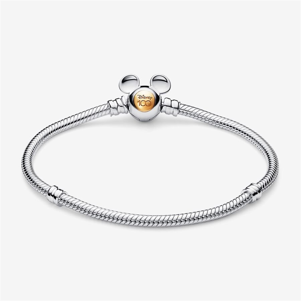Pandora Disney 100th Anniversary Moments Snake Chain Bracelet Size 19