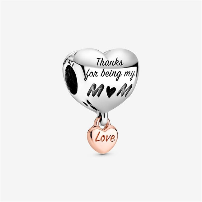 Pandora Moments Love You Mom Heart Charm