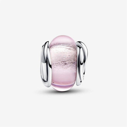 Pandora Moments Encircled Pink Murano Glass Charm
