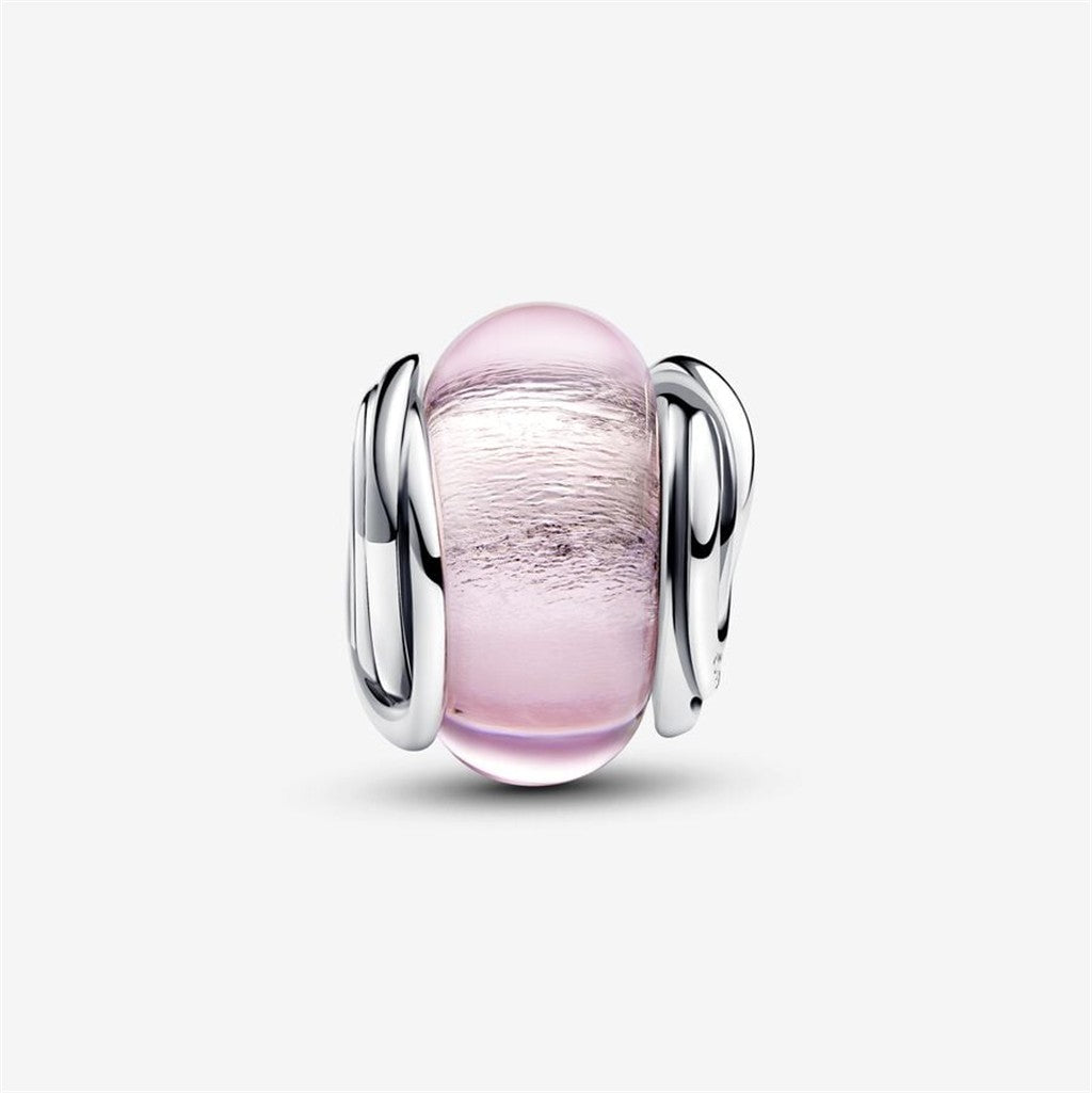Pandora Moments Encircled Pink Murano Glass Charm
