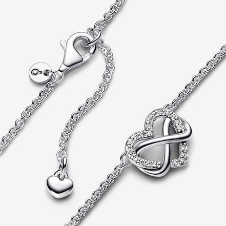 Pandora Moments Sparkling Infinity Heart Collier Necklace