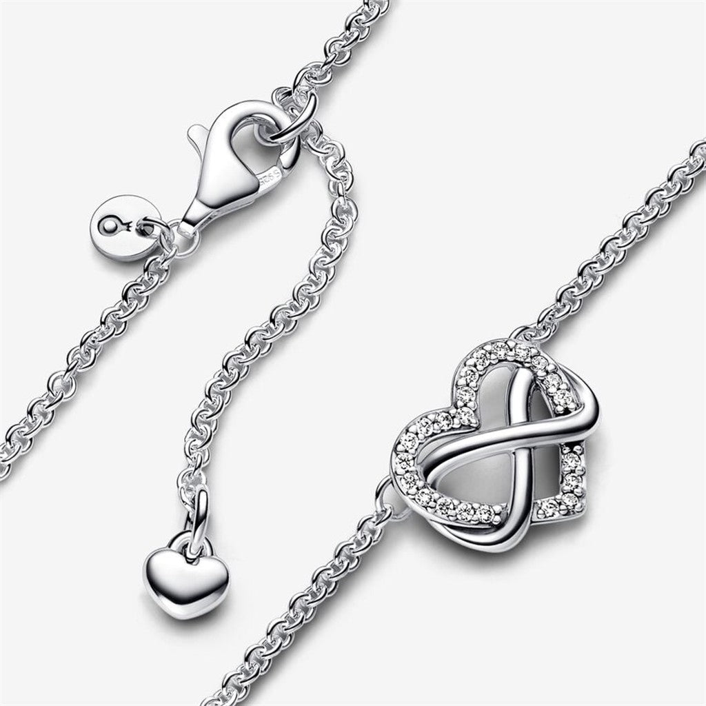 Pandora Moments Sparkling Infinity Heart Collier Necklace