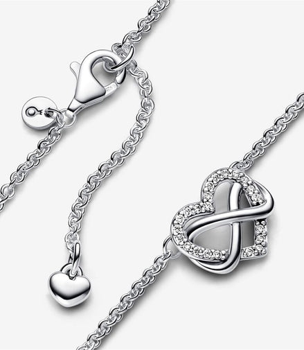Pandora Moments Sparkling Infinity Heart Collier Necklace