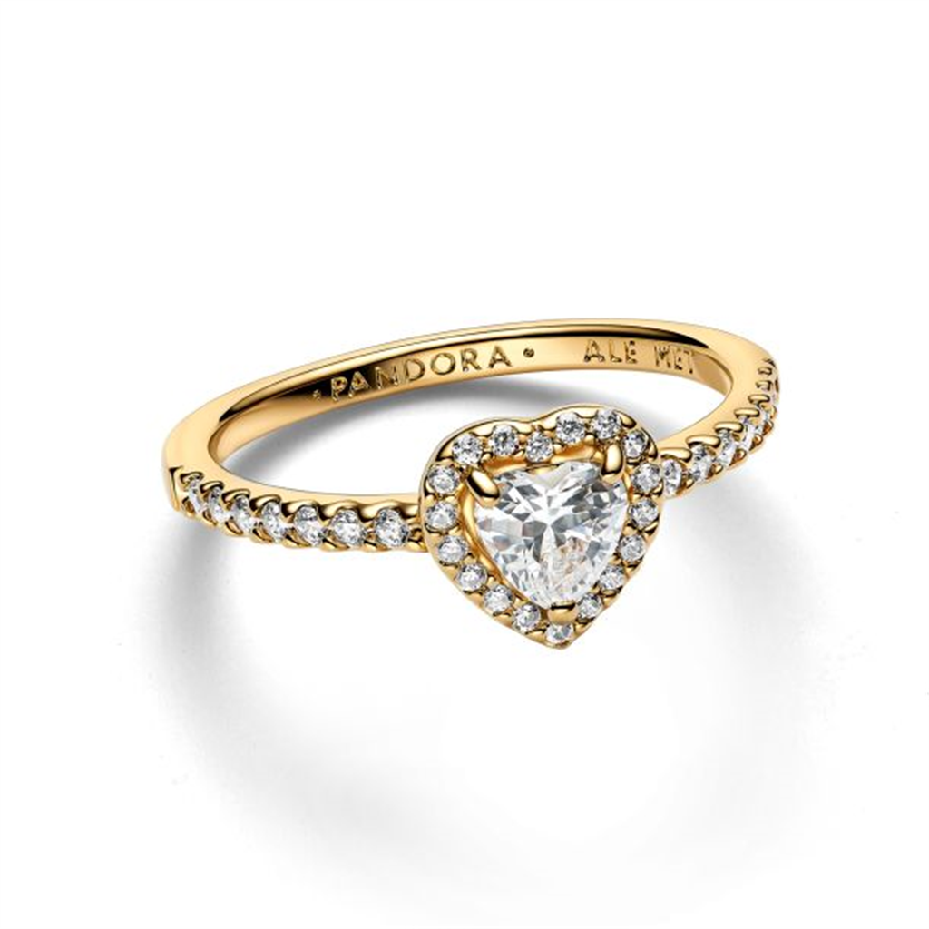 Pandora Timeless Elevated Heart Ring Size 7