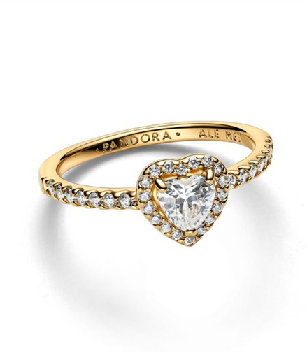 Pandora Timeless Elevated Heart Ring Size 9