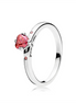 Pandora Moments  "You And Me" Sparkling Red Heart Ring Size 7