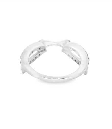 14k White Gold Diamond Wrap Engagement Ring