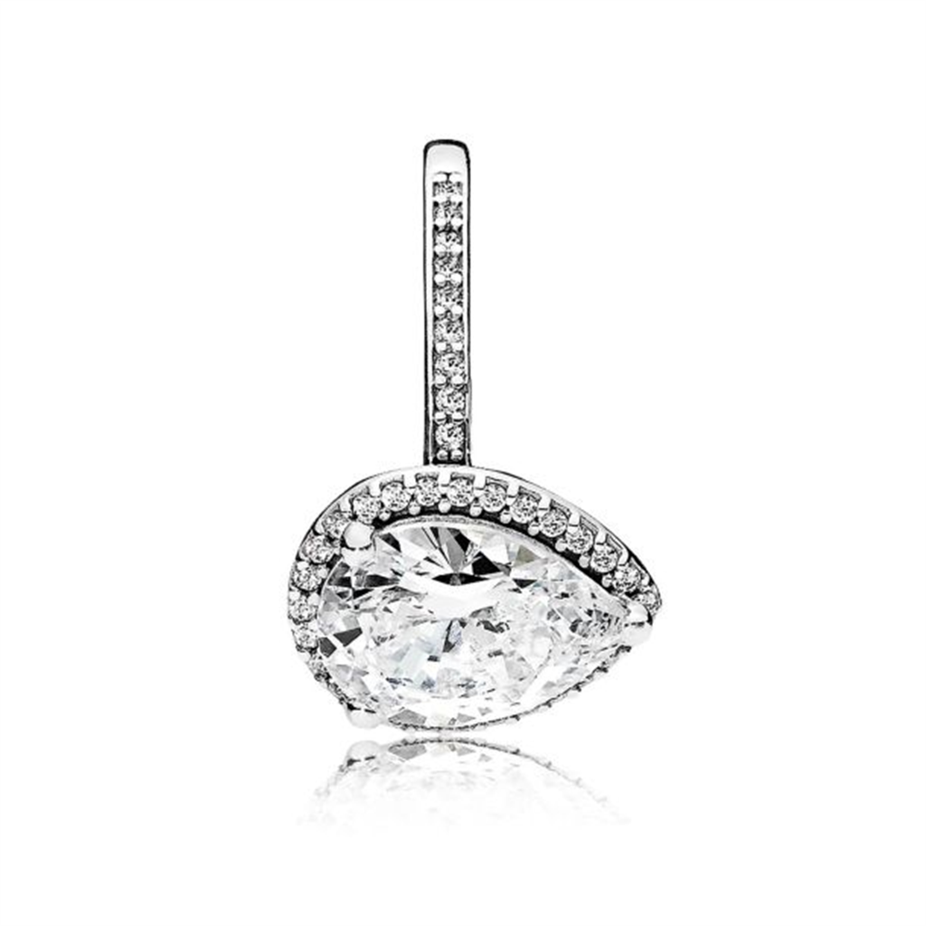 Pandora Timeless Sparkling Teardrop Halo Ring Size 8.5