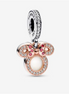 Pandora Disney Minnie Mouse Silhouette "Mom"  Double Dangle Charm
