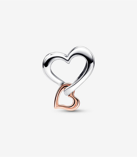 Pandora Moments Two-Tone Family Openwork Infinity Heart Charm