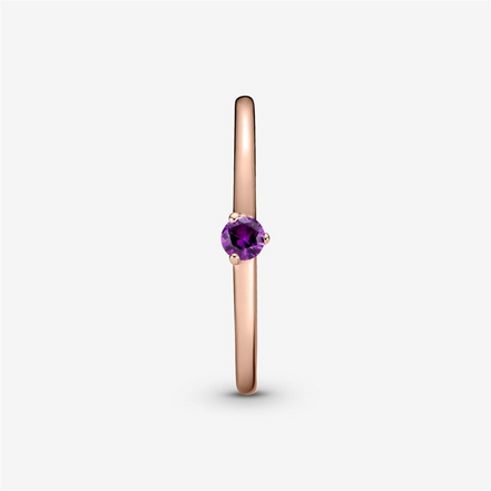 Pandora Timeless Purple Solitaire Ring Size 7.5
