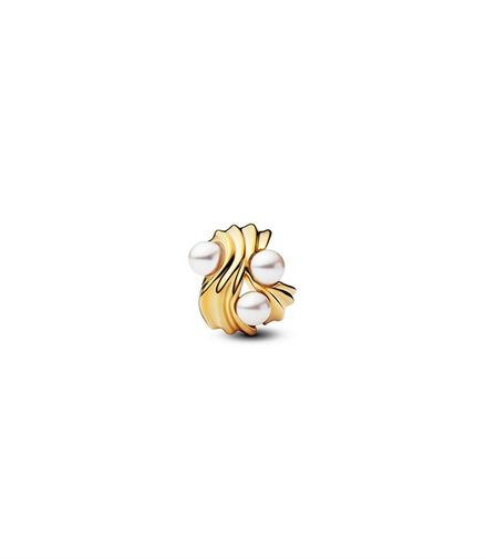 Pandora Abstract Waves Charm 14K Gold Plating