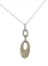Ladies 14K Gold And 1.23 CT Pave' Diamond Fashion Pendant Necklace