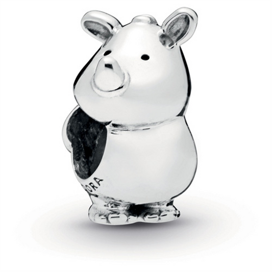 Pandora Moments Rino The Rhinoceros Charm