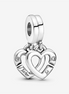 Pandora Moments Linked Sister Hearts Split Dangle Charm