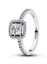 Pandora Sparkling Square Halo Ring Size 7