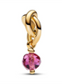 Pandora Moments October Birthstone Faceted Pink Eternity Circle Dangle Charm