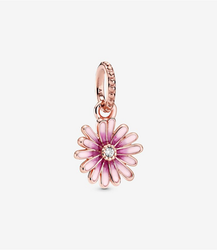 Pandora Moments Pink Daisy Flower Dangle Charm