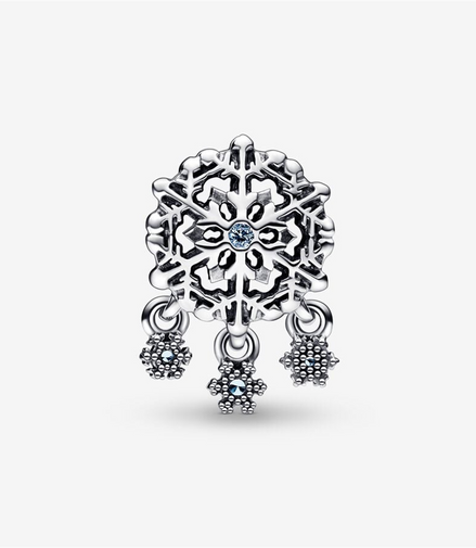 Pandora Moments Icy Snowflake Drop Charm