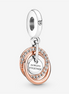 Pandora Moments "Family Always" Encircled Dangle Charm