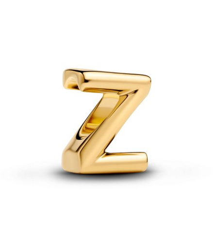 Pandora Letter Z Alphabet Gold-Plated Charm