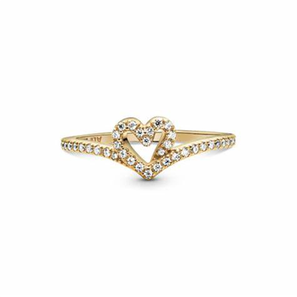 Pandora Timeless Wish Sparkling Heart Ring Size 8.5
