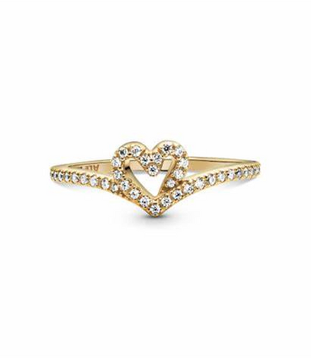 Pandora Timeless Wish Sparkling Heart Ring Size 8.5