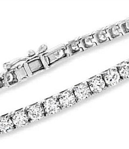 Ladies White Gold 8 CT Diamond Tennis Bracelet