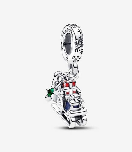 Pandora Moments Christmas Sleigh  Dangle Charm