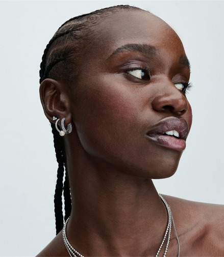 Pandora Essence Treated Freshwater Cultured Pearl & Pavé Hoop Earrings
