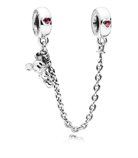 Pandora Disney Climbing Mickey Mouse Safety Chain Charm