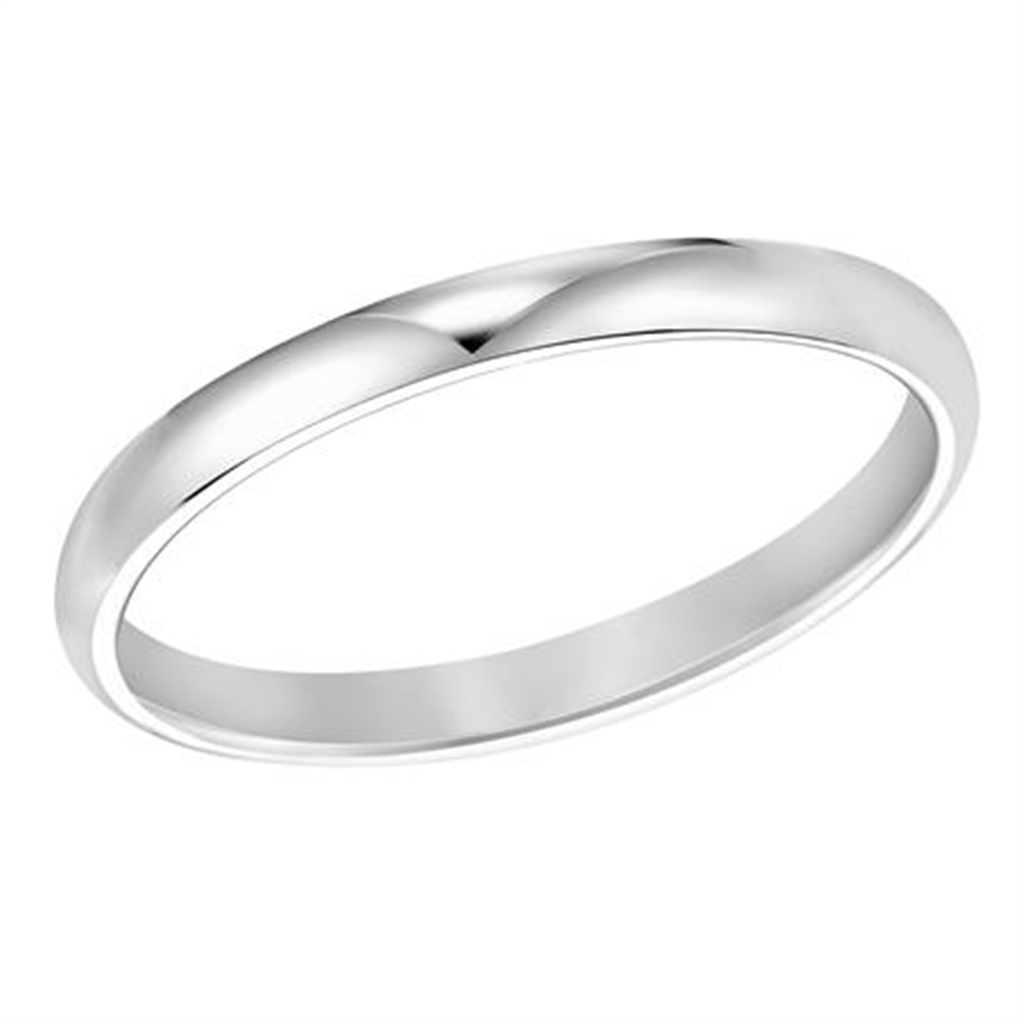 Goldman 14K White Gold Low Dome Comfort Fit Band Size 10