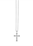 Men's Silver Braided Cross Necklace