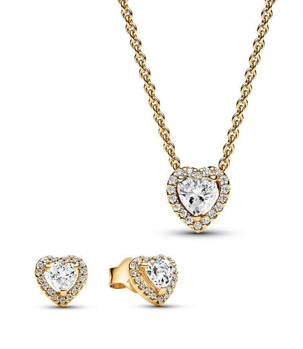Pandora Timeless Sparkling Elevated Heart Jewelry Gift Set