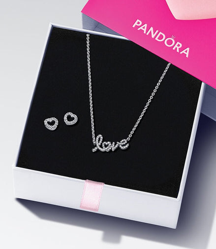 Pandora Moments Handwritten Love Jewelry Gift Set
