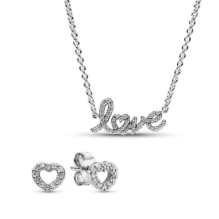 Pandora Moments Handwritten Love Jewelry Gift Set