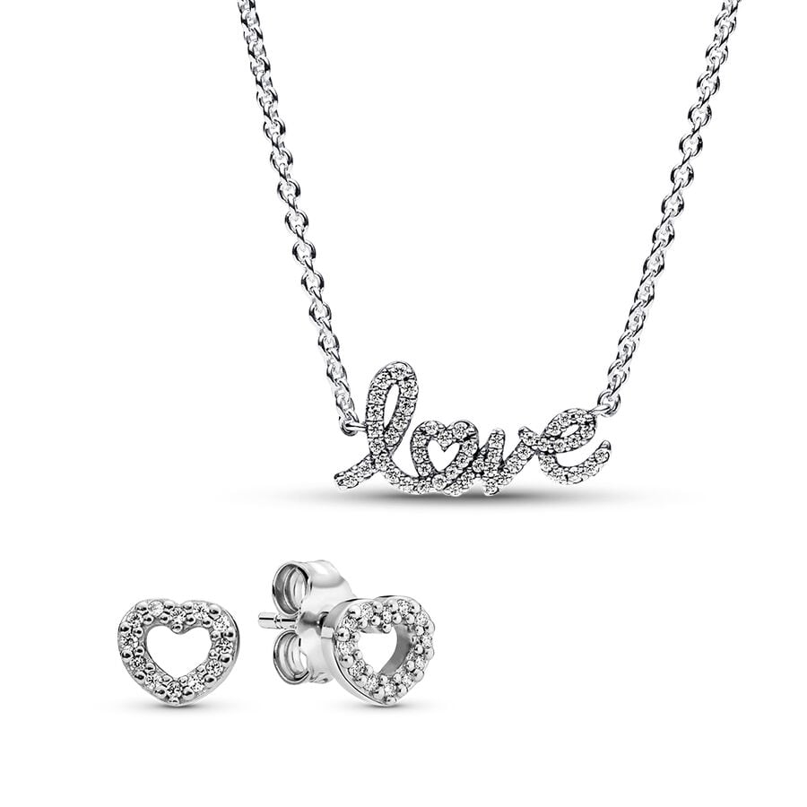 Pandora Moments Handwritten Love Jewelry Gift Set