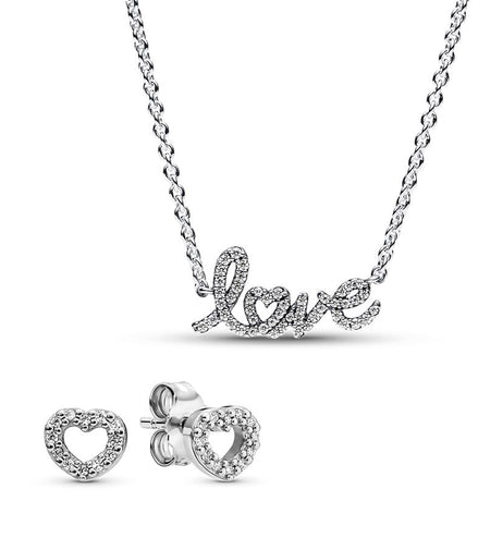 Pandora Moments Handwritten Love Jewelry Gift Set